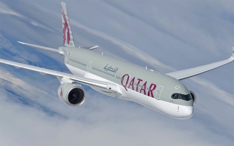 Qatar Airways airplane is ready to flying