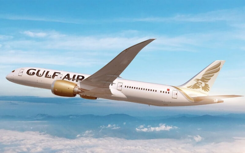 Gulf Air's Airplane in the sky